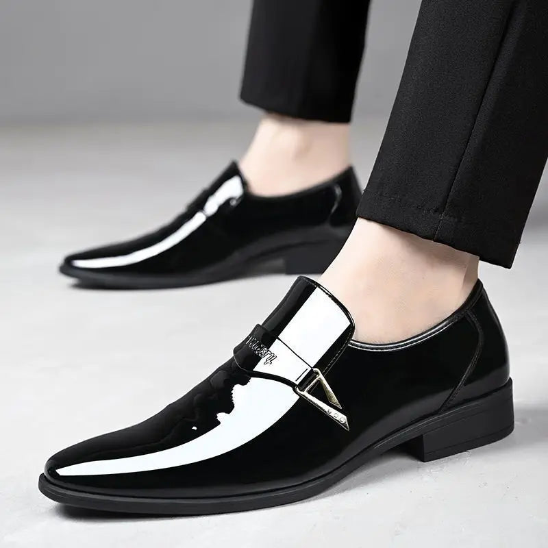 Men's Fashionable Versatile Business Classic Formal Leather Shoes Trendy Comfortable Breathable Casual Loafers Rubber Sole