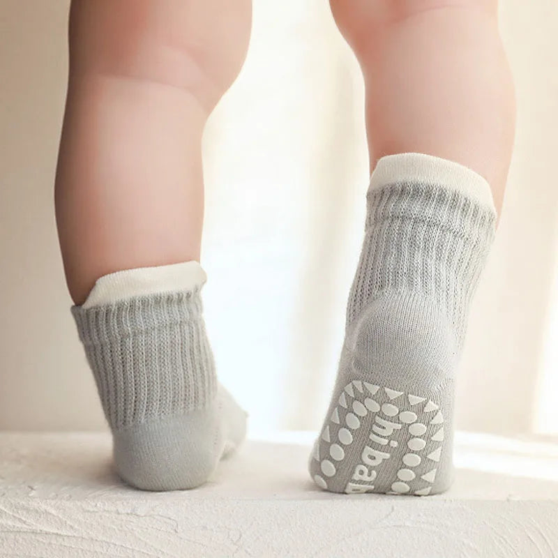 Kids Cotton Socks 3-Pack | Cute Breathable Non-Slip Baby & Toddler Socks