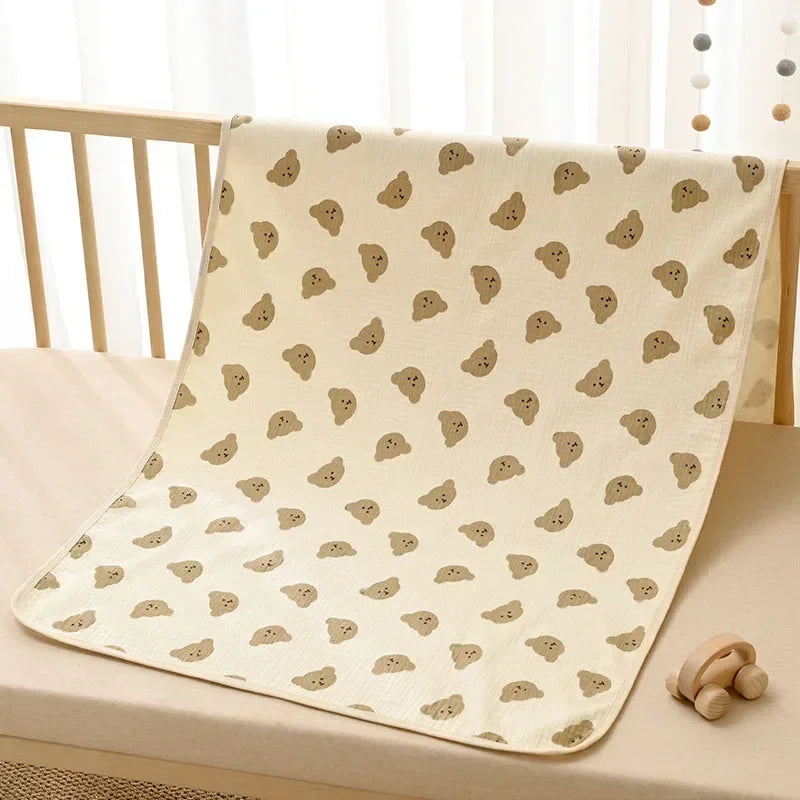 Waterproof Baby Changing Mat – Washable Cartoon Bed Protector (50×70cm)