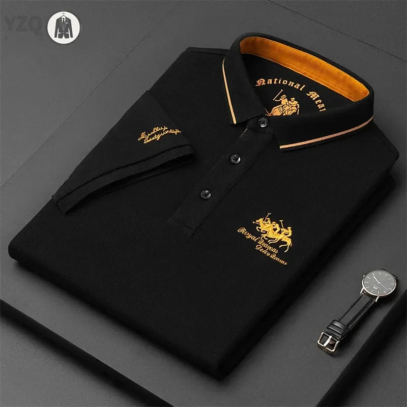 Men's Embroidered Polo Shirt — Anti-Wrinkle Short Sleeve Summer Top | M–4XL