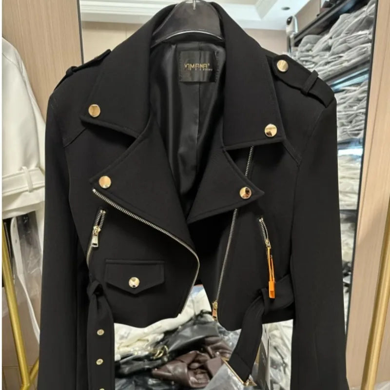 OCEANLOVE Zipper Jackets Women Solid Spring Autumn Korean Fashion Short Outwears Vintage Streetwear Simple Chaqueta Mujer