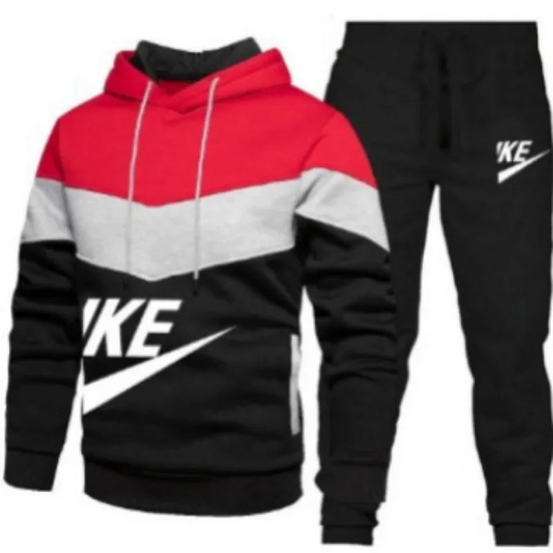 Men's Hoodie & Jogger Set — Casual Two-Piece Tracksuit