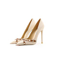 Women's Patent Leather Rivet Stiletto Pumps – Star Style Luxury High Heels for Evening & Wedding