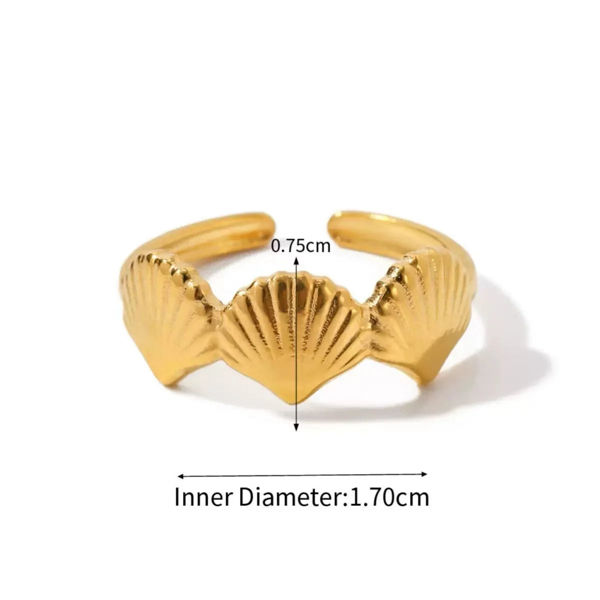 Shell & Geometric Ring Set