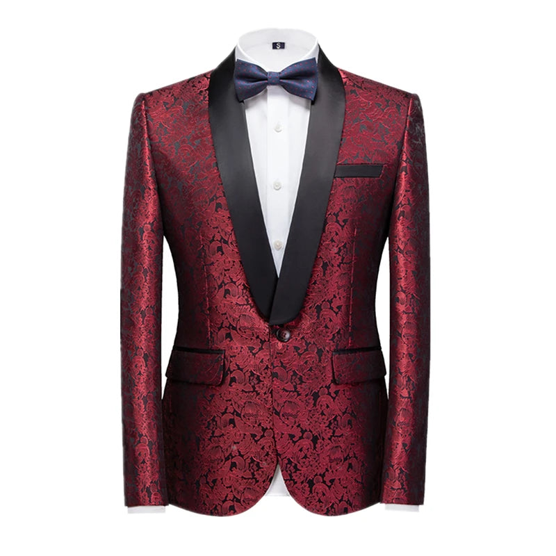 2026 New Men's Dark Brown Suit Jacket, Wedding Business Dress Coat, Slim Blazers, Costume, Asian Size, M-5XL, 6XL