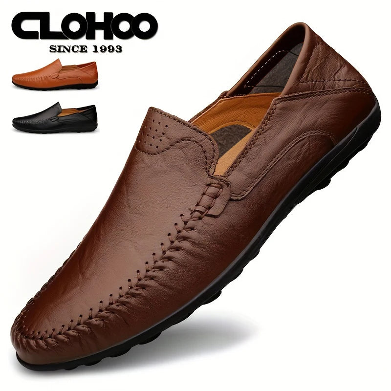 CLOHOO Men's Business Casual Leather Loafers