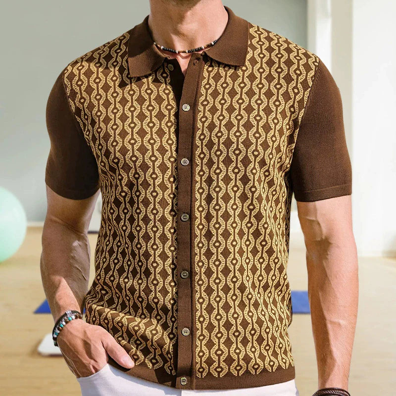 High End Jacquard Striped Polo Shirts For Men Short Sleeve Elastic Summer Quality Viscose Knitted Smart Casual Camisas De Hombre