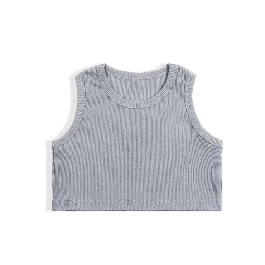 Girls' Cotton Sleeveless Tank Top – Soft Camisole Undershirt for Toddlers & Kids