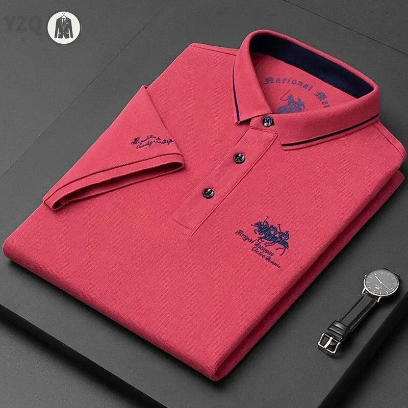 Men's Embroidered Polo Shirt — Anti-Wrinkle Short Sleeve Summer Top | M–4XL