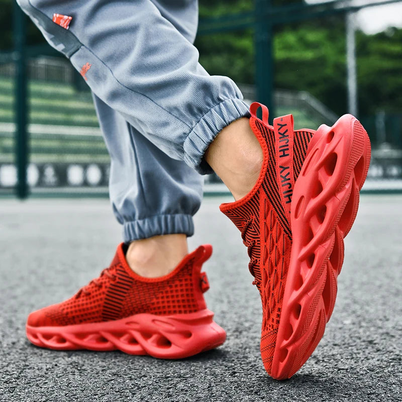 Men's Breathable Flyknit Luxury Casual Sneakers – Lightweight Fashion Trainers
