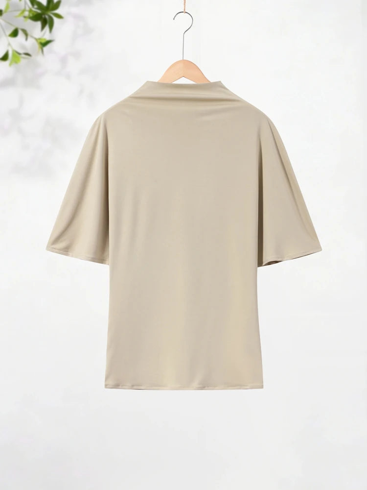 Women's Elegant Batwing Sleeve Top & Asymmetric Maxi Skirt Set – 2-Piece Chic Outfit