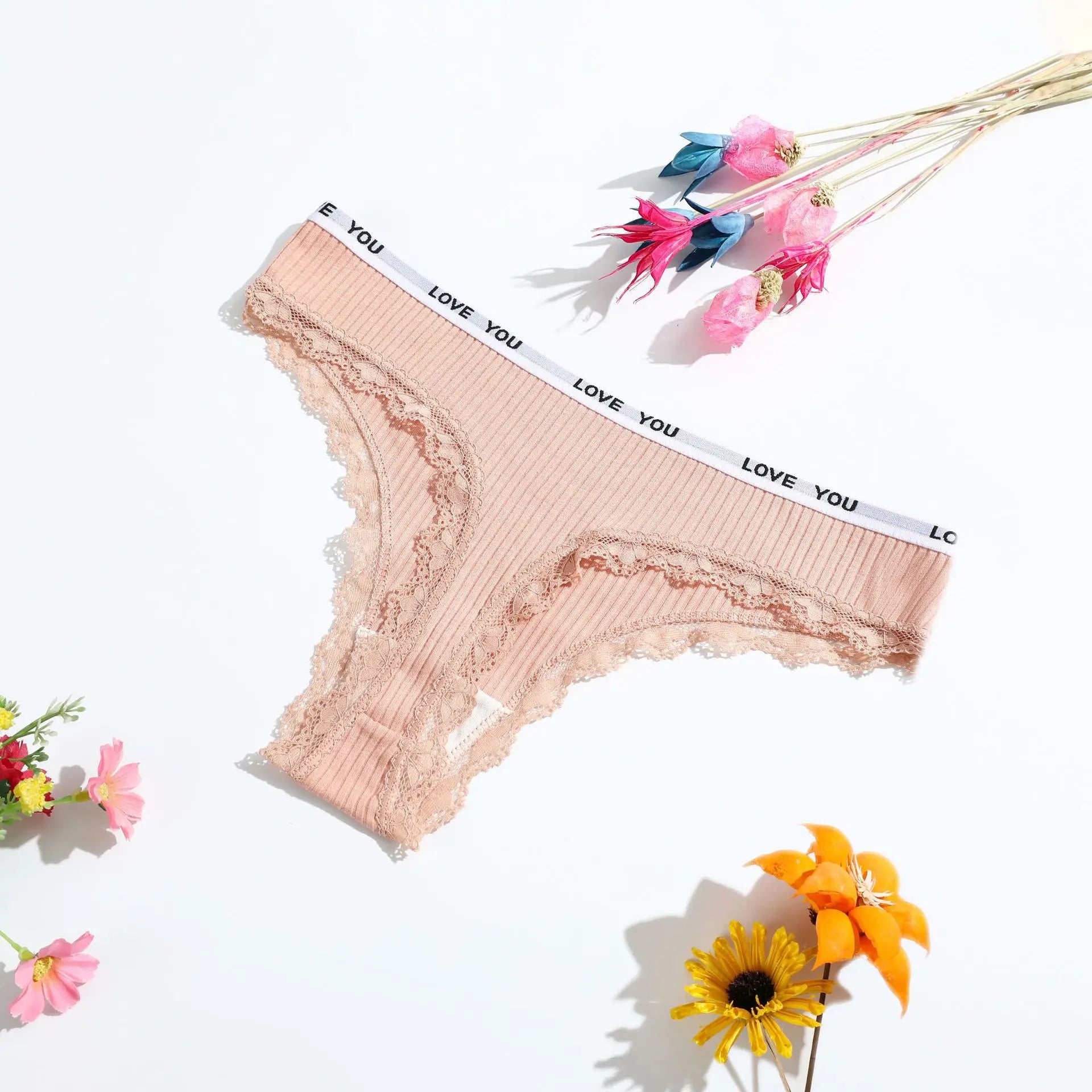 Women's Cotton Lace G-String Thong | Low-Rise Sexy Underwear | 8 Colors | M–XL