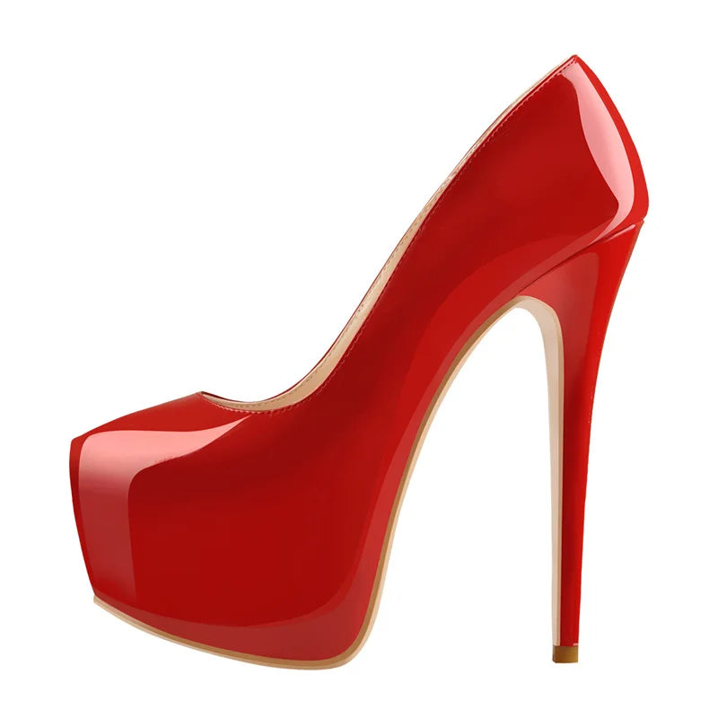 Onlymaker Women Platform Pumps 16cm Thin High Heels Sexy Stiletto Wedding Party Fashion Shoes