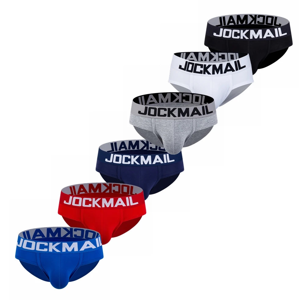 JOCKMAIL Men's Cotton Briefs – Breathable Everyday Underwear