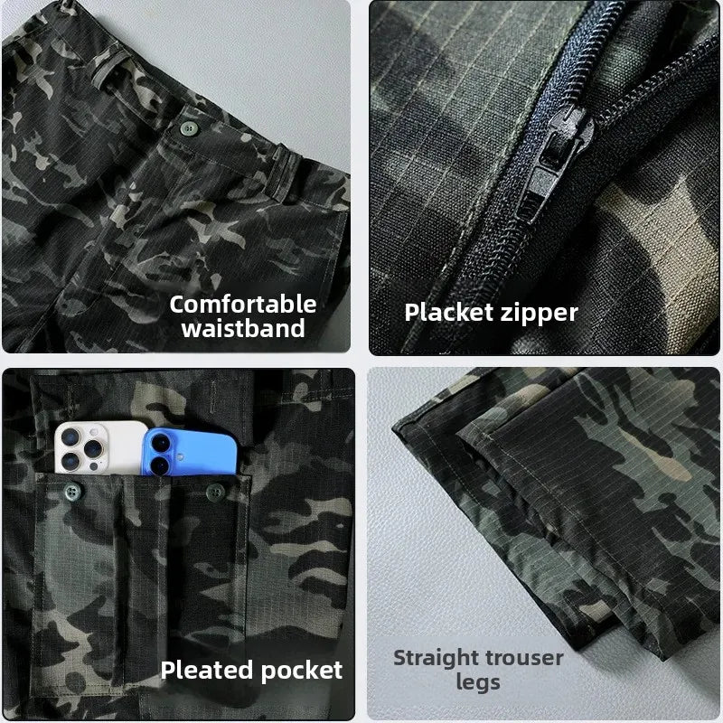 Men's Tactical Cargo Pants – Water-Resistant Multi-Pocket Outdoor Pants