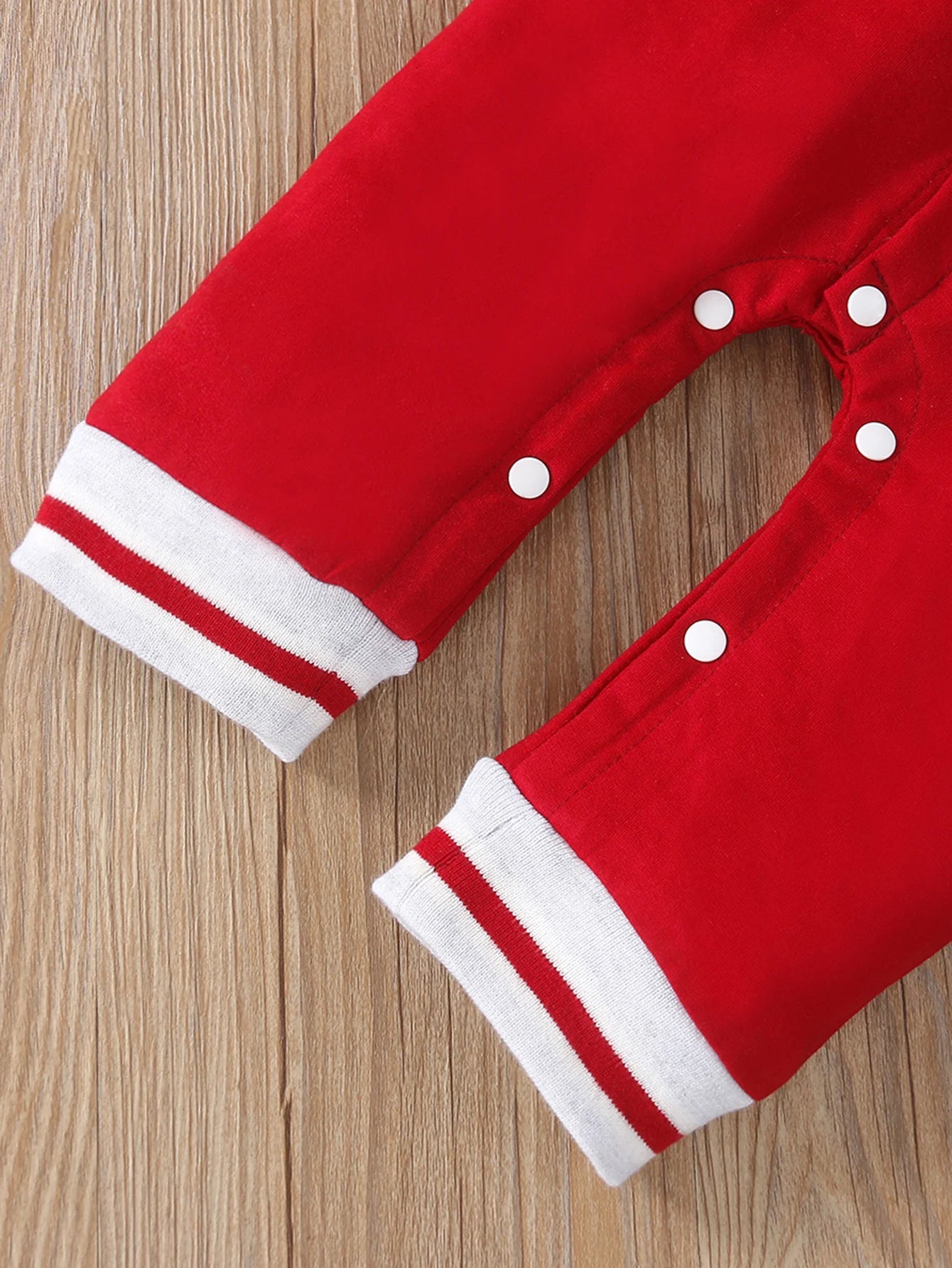 Baby Boy Long-Sleeve Romper — Letter Print Cotton Jumpsuit