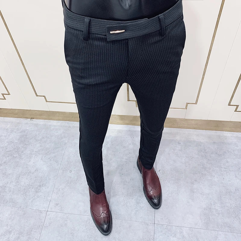 Men's Slim Fit Dress Pants – Stretch Formal Trousers