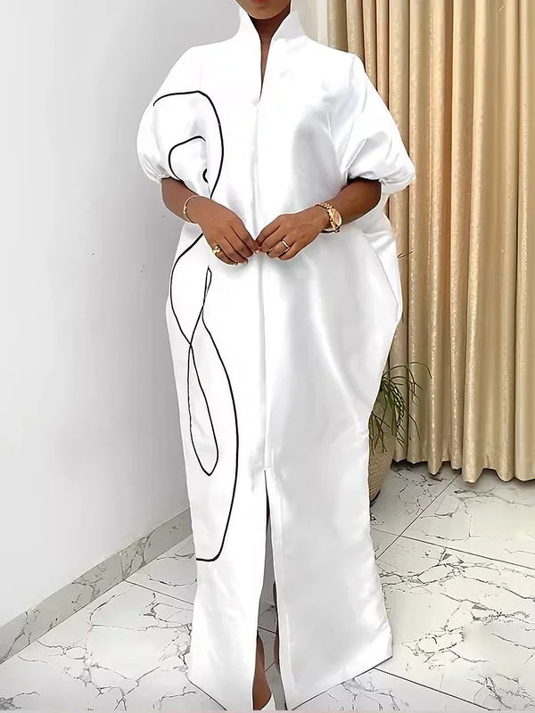 Women's Plus Size Oversize Abaya Maxi Dress – Elegant Modest Fashion for Spring & Summer