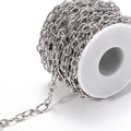1m Stainless Steel Rolo Cable Chain | DIY Necklace & Bracelet Making