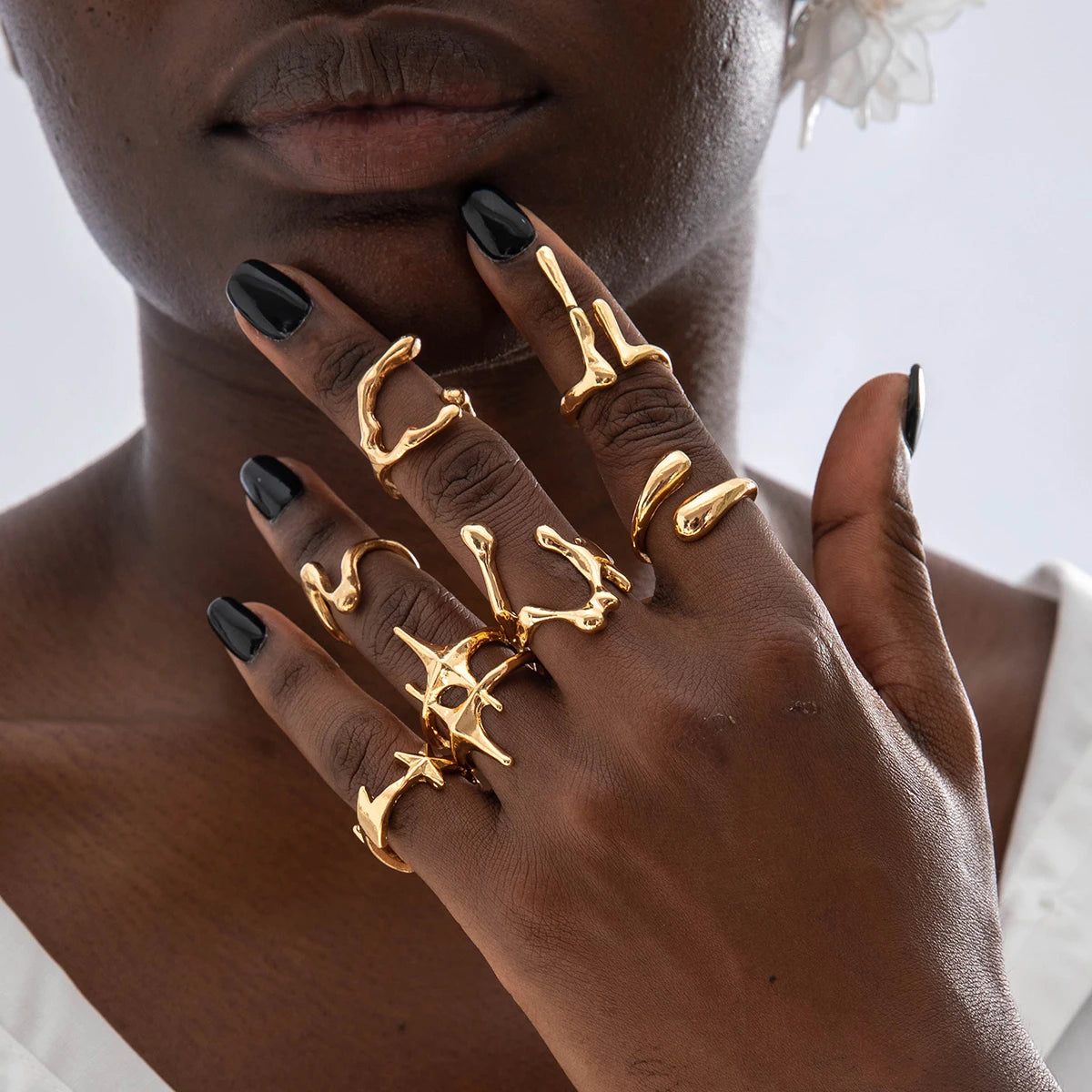 Geometric Stacking Ring Set