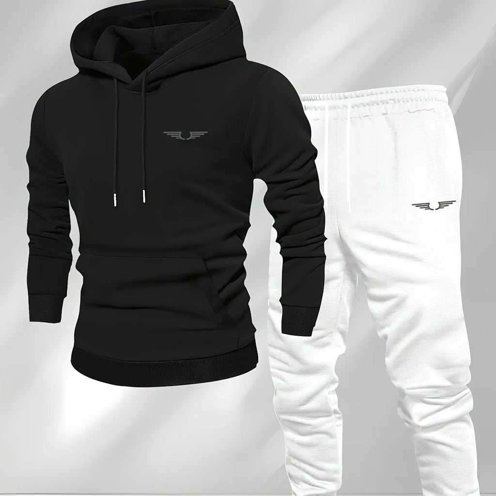 Men's Graphic Print Hoodie Co-ord Set – Fleece Pullover Sweatshirt & Jogger | American Streetwear (S–XXXL)