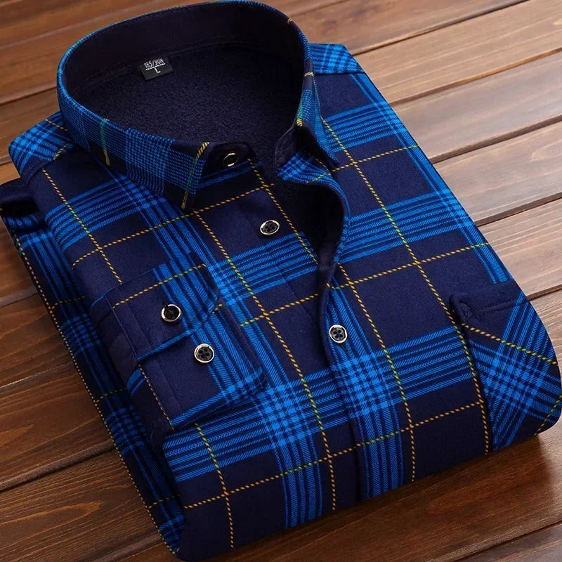 Men's Plaid Long-Sleeve Shirt