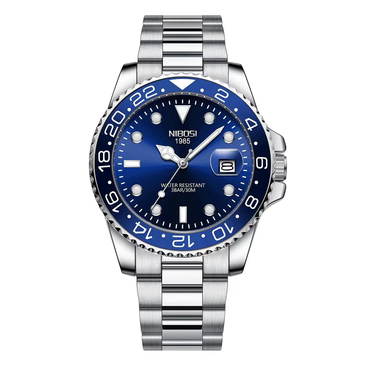 NIBOSI Men's Luxury Quartz Watch – Waterproof Stainless Steel