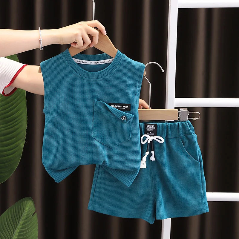 Kids Vest & Shorts Set — Casual Summer 2-Piece Outfit