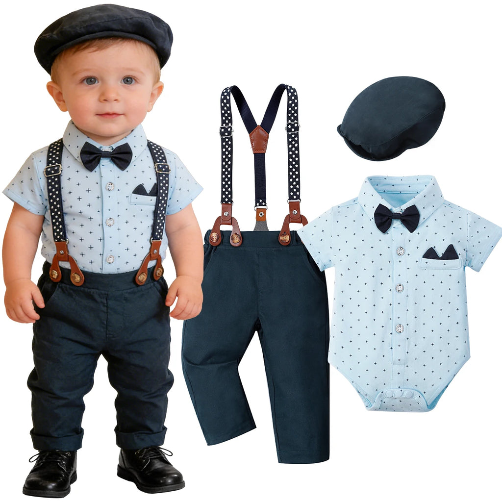 Baby Boy Christening & Baptism White Formal Suit Set – Wedding & Birthday Outfit