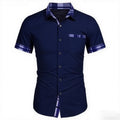 Men's Business Casual Shirt — Oversized Short Sleeve