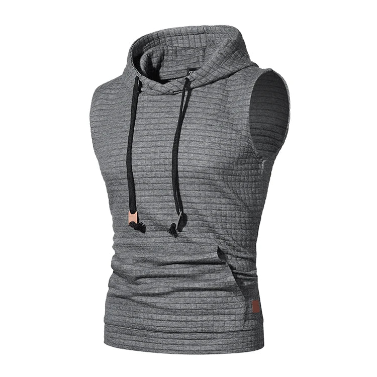 Men's Sleeveless Hooded Tank Top