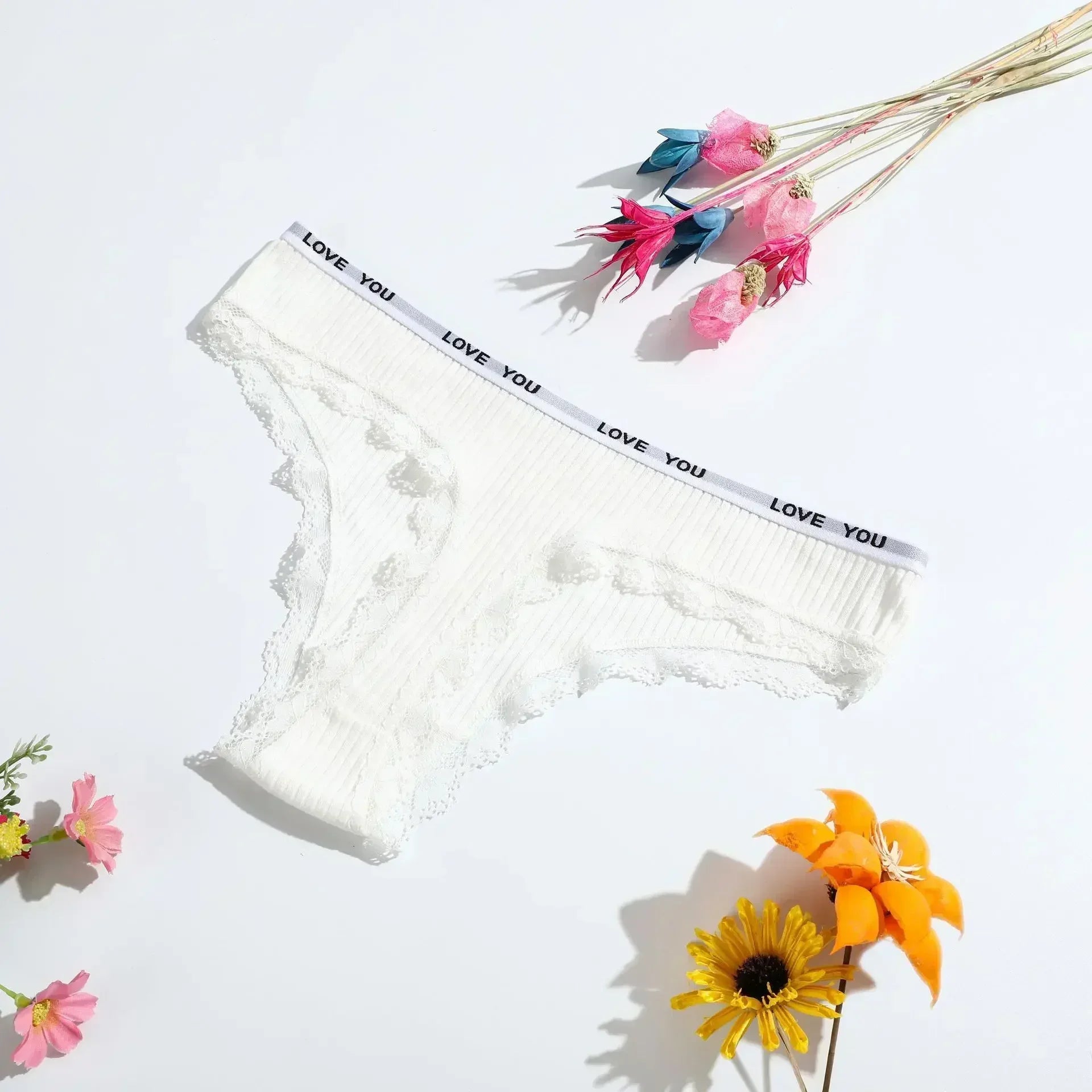Women's Cotton Lace G-String Thong | Low-Rise Sexy Underwear | 8 Colors | M–XL