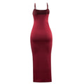 Women's Backless Spaghetti Strap Bodycon Maxi Dress – Sleeveless Sexy Club Party Dress