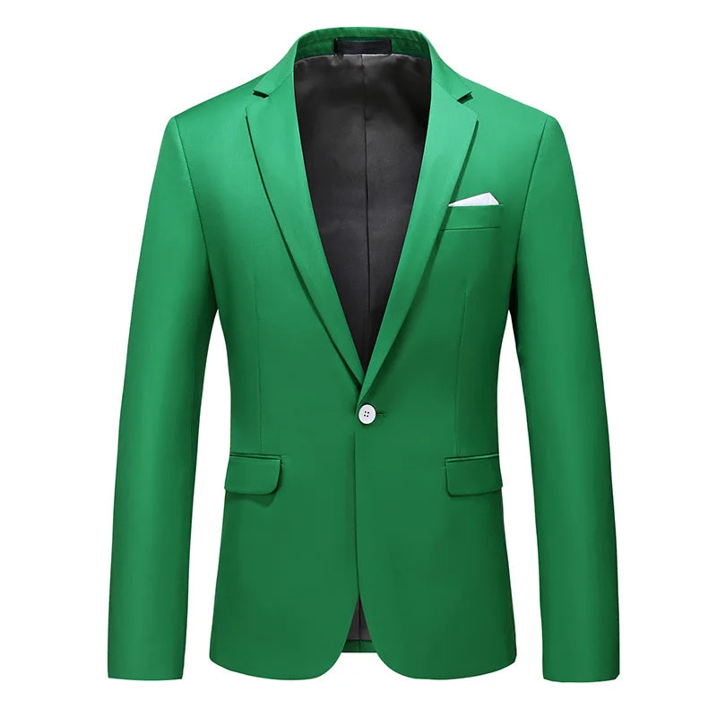 New Male Solid Colour Formal Suit Jacket 21 Colours Available Men Wedding Prom Party Tuxedo Blazer Slim Fit Coats