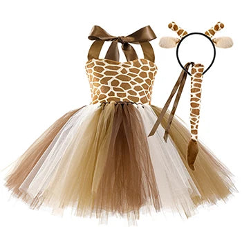 2 3 4 5 6 7 8 9 10 Years New Girls Dress Cute Dog Halloween Animal Cosplay Costume Outfit Kids Christmas Carnival Party Dress