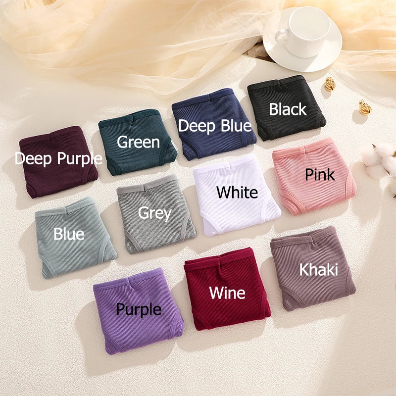 FINETOO 6Pcs Cotton Lingerie Panties Sexy Underwear Women Briefs Tangas Female Underpants Pantys Thong Panties Bikini 13 Color
