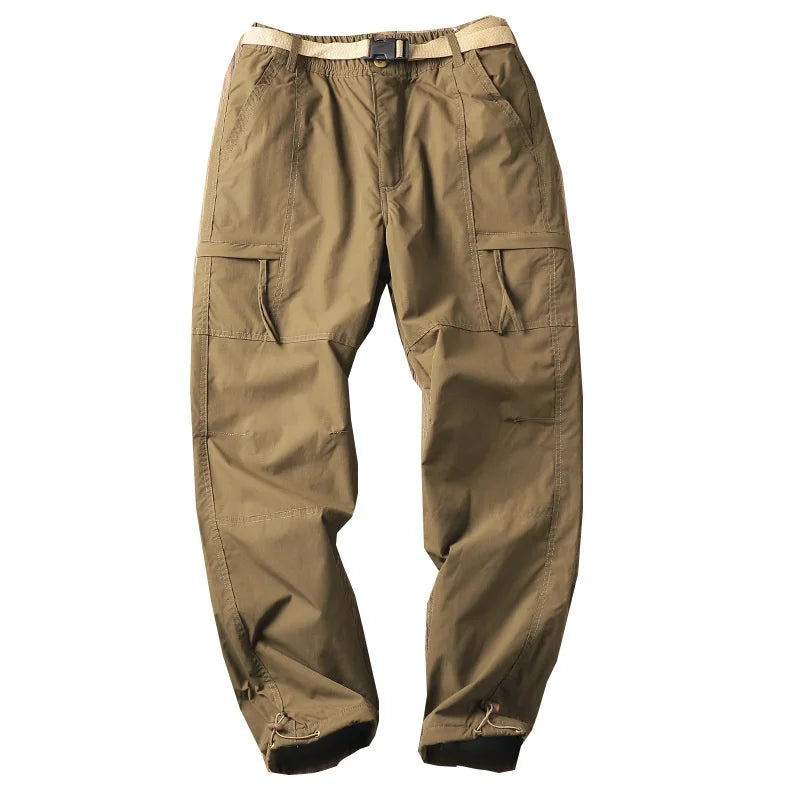 Men's Fleece-Lined Windproof Outdoor Pants – Straight Leg