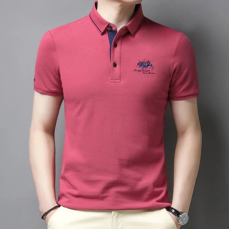 Men's Embroidered Polo Shirt — Anti-Wrinkle Short Sleeve Summer Top | M–4XL