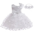 Butterfly Baby Girl Princess Dress Clothes White Dress for Girls Baptismal Costume Infant Wedding Dress Children Birthday Dress