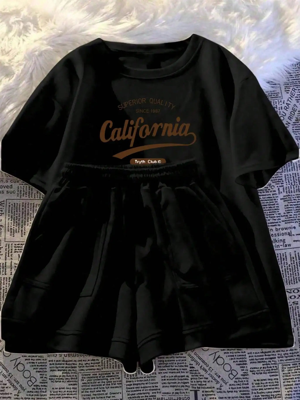 Girls Printed Summer 2-Piece Set | T-Shirt & Shorts Outfit Ages 8-12