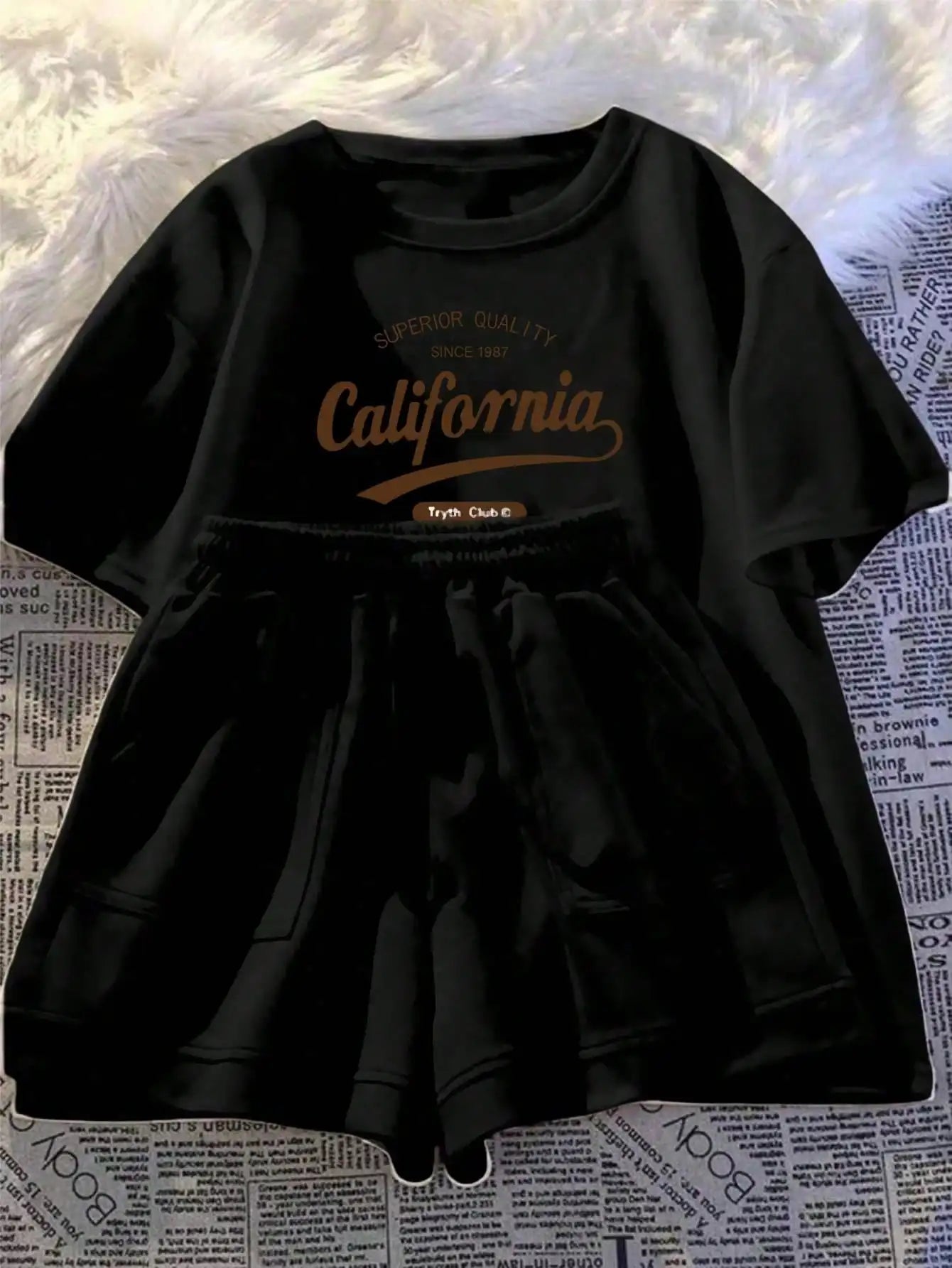 Girls Printed Summer 2-Piece Set | T-Shirt & Shorts Outfit Ages 8-12