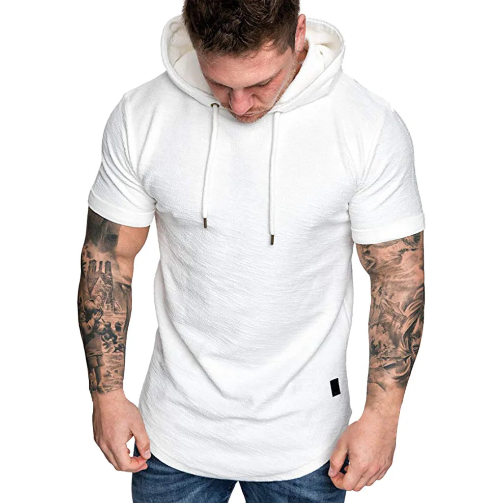 Men's Sleeveless Hooded Tank Top