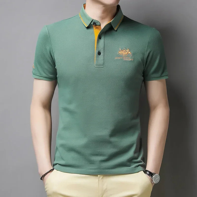 Men's Embroidered Polo Shirt — Anti-Wrinkle Short Sleeve Summer Top | M–4XL