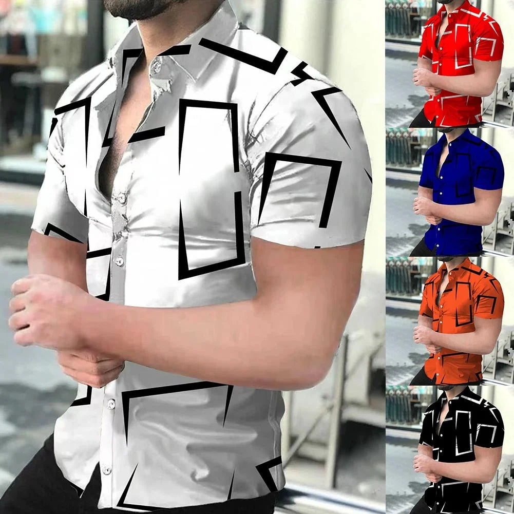 Men's Baroque Hawaiian Shirt — 3D Print Short Sleeve