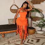 Ruffle Halter Mini Dress
