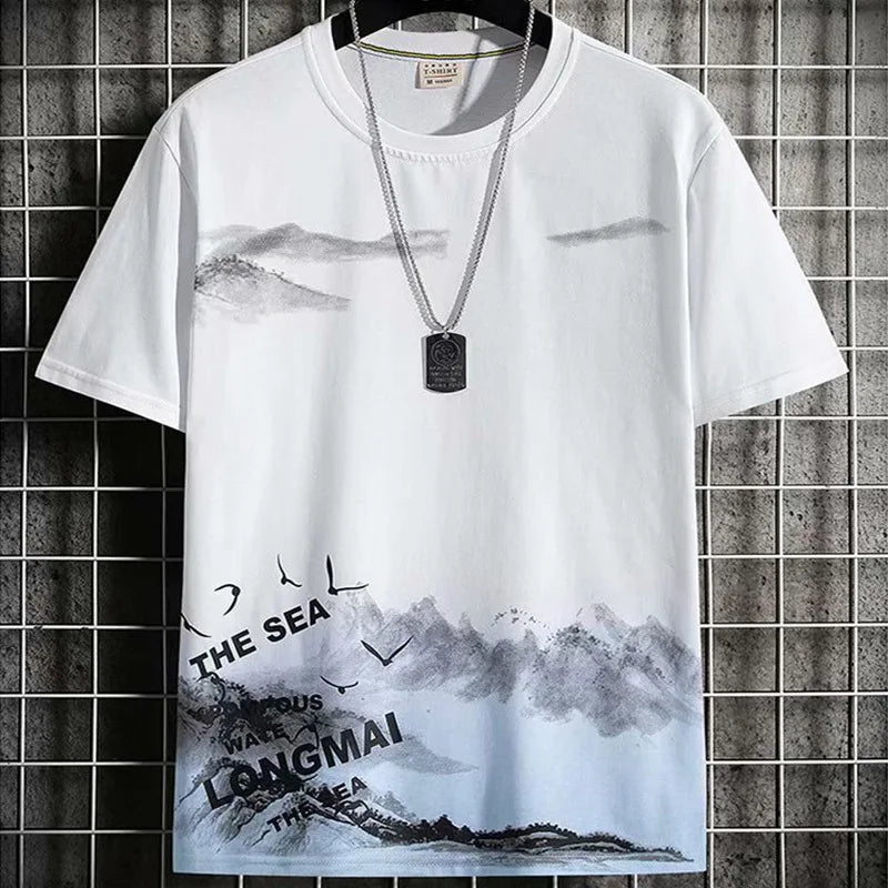 Trendy Suits for men  Men's Summer Shorts Set Gym Outfit Student Short Sleeve Tee 2 Piece Set Tracksuits Men Casual Men Clothing