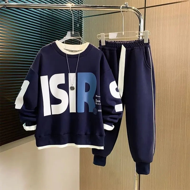 Baby Boy Girl Clothing Sets Children Pullover Sweatshirts + Cotton Sports Pants 2pc Kids Clothes Boy New Suit