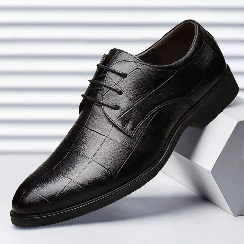 Men's Classic Leather Dress Shoes – Soft Sole, Lightweight & Versatile