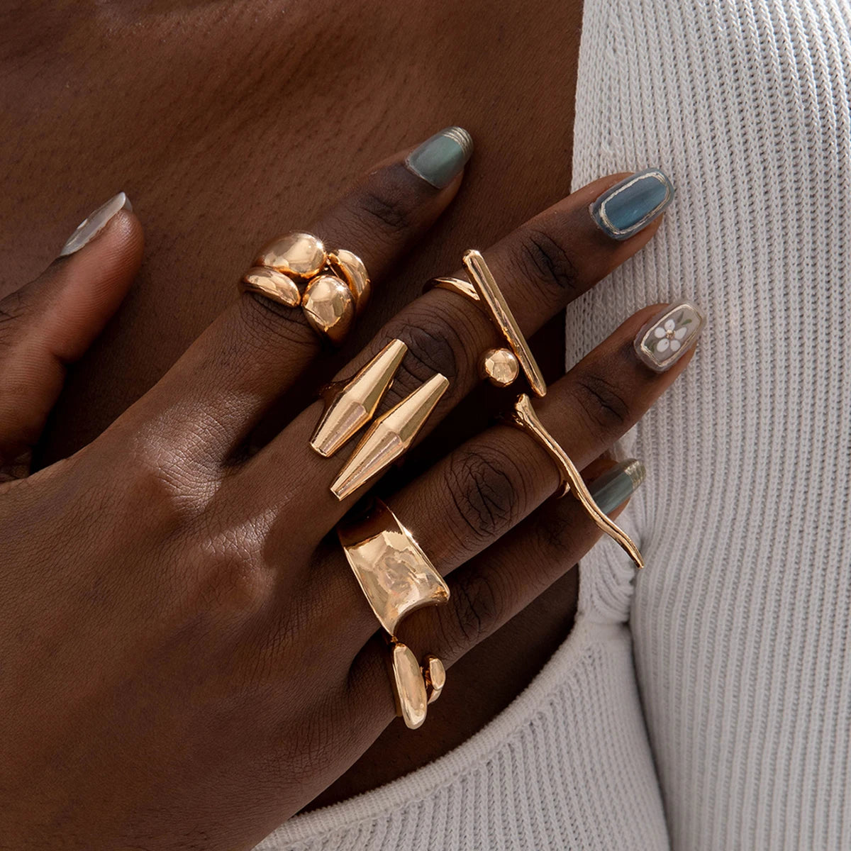 Geometric Stacking Ring Set