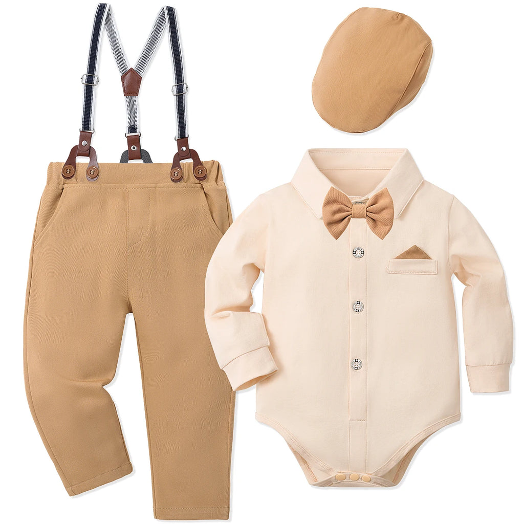 Baby Boy Christening & Baptism White Formal Suit Set – Wedding & Birthday Outfit